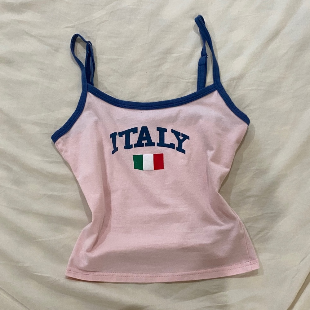 Edikted Pink Camisole with Blue Trim
